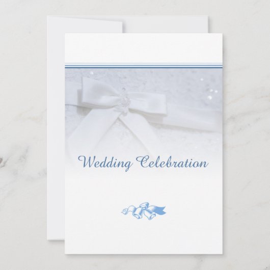 日付の白弓を保存 |結び目を結結婚ぶ 招待状 (裏面)