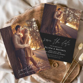 日付の白黒の手書き結婚の セーブザデート