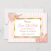 日付の磁気カー結婚ドを保存する マグネット招待状 (正面)