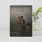 日付の種類の写真モダンの告知を保存する セーブザデート (スタンド正面)