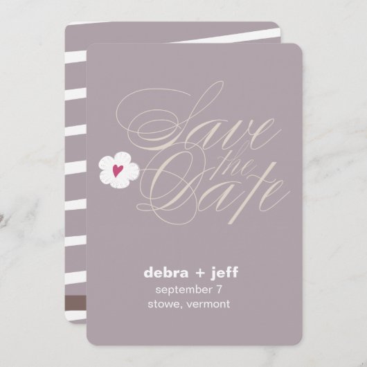 日付の筆記体を救って下さい セーブザデート (正面/裏面)