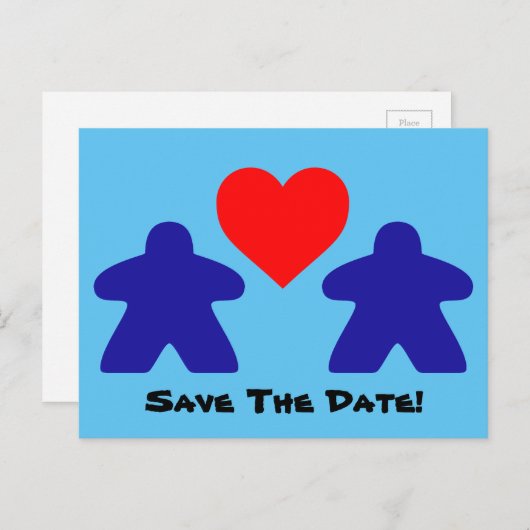 日付の簡易招待状の保存 案内ポストカード (正面/裏面)