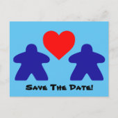 日付の簡易招待状の保存 案内ポストカード (正面)