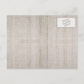 日付の素朴なバーラップ・メイソンの瓶を除く 案内ポストカード (裏面)