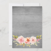 日付の素朴なフォトカードダリア花を保存 セーブザデート (裏面)