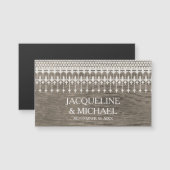 日付の素朴なヴィンテージのレースの木板を救って下さい (正面/裏面)