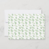 日付の素朴な金ゴールドフレームの葉の招待を救って下さい セーブザデート (裏面)