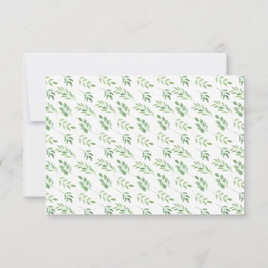 日付の素朴な金ゴールドフレームの葉の招待を救って下さい セーブザデート (裏面)