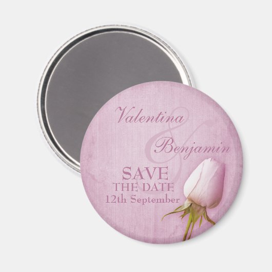 日付の紫のバラ独身の冷蔵庫用マグネットの保存 マグネット (正面/裏面)