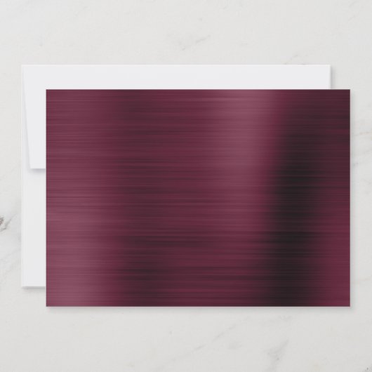 日付の紫の結婚ブルゴーニュを保存 セーブザデート (裏面)