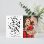 日付の結婚タロット伝統的ハート エンクロージャーカード (スタンド正面)