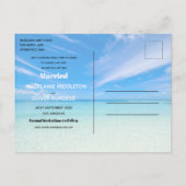 日付の結婚ビーチを変更 案内ポストカード (裏面)