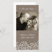 日付の結婚フォトカードの保存(4x8) セーブザデート (正面/裏面)