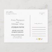 日付の結婚保存招待状のlove'sはがき 案内ポストカード (裏面)