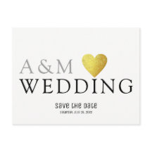 日付の結婚保存招待状のlove'sはがき