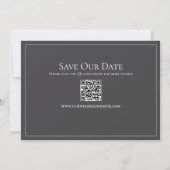 日付の結婚写真テンプレート セーブザデート (裏面)