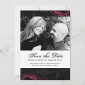 日付の結婚式のテンプレートを救って下さい セーブザデート (正面)