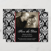 日付の結婚式のテンプレートを救って下さい セーブザデート (正面/裏面)