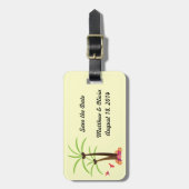 日付の結婚式のラベルを救って下さい ラゲッジタグ (正面縦)