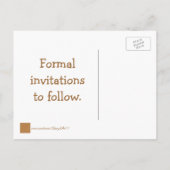 日付の結婚式はがき、ターコイズハートを保存 案内ポストカード (裏面)