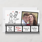 日付の結婚式招待状の設計を救って下さい セーブザデート (正面)