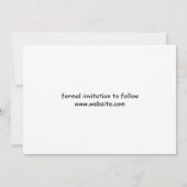 日付の結婚式招待状の設計を救って下さい セーブザデート (裏面)