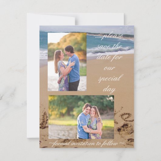 日付の結婚式招待状を救って下さい セーブザデート (裏面)