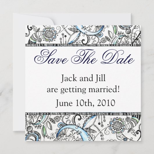 日付の結婚式招待状を救って下さい 招待状 (裏面)