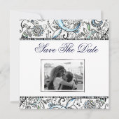 日付の結婚式招待状を救って下さい 招待状 (正面)