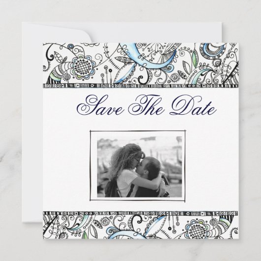 日付の結婚式招待状を救って下さい 招待状 (正面)