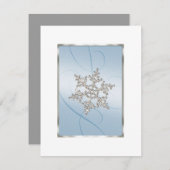 日付の結晶の雪のフレークを保存 セーブザデート (正面/裏面)