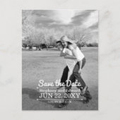 日付の縦型のフォトカスタムはがき保存 案内ポストカード (正面)