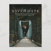 日付の縦型エレガント写真はがきを保存 案内ポストカード (正面)