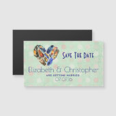 日付の羽を結婚ハートの形で保存する (正面/裏面)