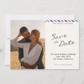 日付の航空便の手紙を保存 セーブザデート (正面)