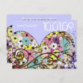 日付の花との保葉存 案内ポストカード (正面/裏面)