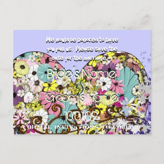 日付の花との保葉存 案内ポストカード (裏面)