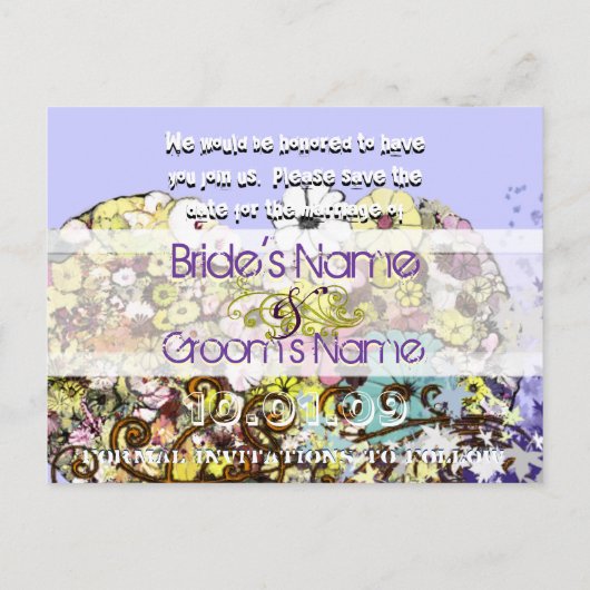 日付の花との保葉存 案内ポストカード (裏面)