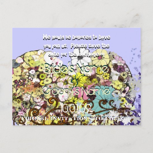 日付の花との保葉存 案内ポストカード (裏面)