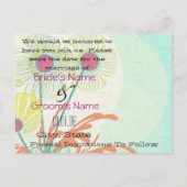 日付の花をお洒落鮮やかな色で保存 案内ポストカード (裏面)