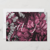 日付の花嫁の結婚バラBurgundyを保存 セーブザデート (裏面)