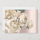 日付の花嫁結婚バラクリーミーMintGreenを保存 セーブザデート (裏面)