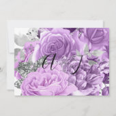 日付の花嫁結婚バラ紫を保存 セーブザデート (裏面)