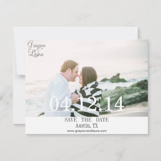 日付の行先の結婚式を救って下さい セーブザデート (裏面)