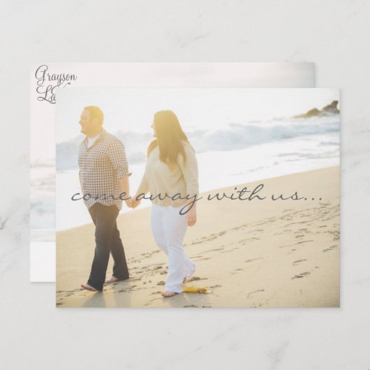 日付の行先の結婚式を救って下さい セーブザデート (正面/裏面)