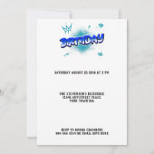 日付の誕生日男の赤ちゃんの招待を保存 セーブザデート (裏面)