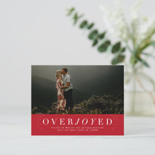 日付の赤い写真はがきを保存する シーズンポストカード (スタンド正面)