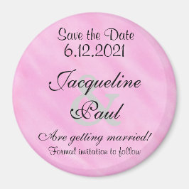 日付の赤面ピンクの白い水色を保存 マグネット