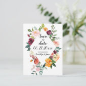 日付の郵便はがきの美しい秋の花を救って下さい ポストカード (スタンド正面)