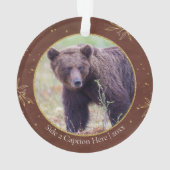 日付の野生動物写真記念 オーナメント (裏面)